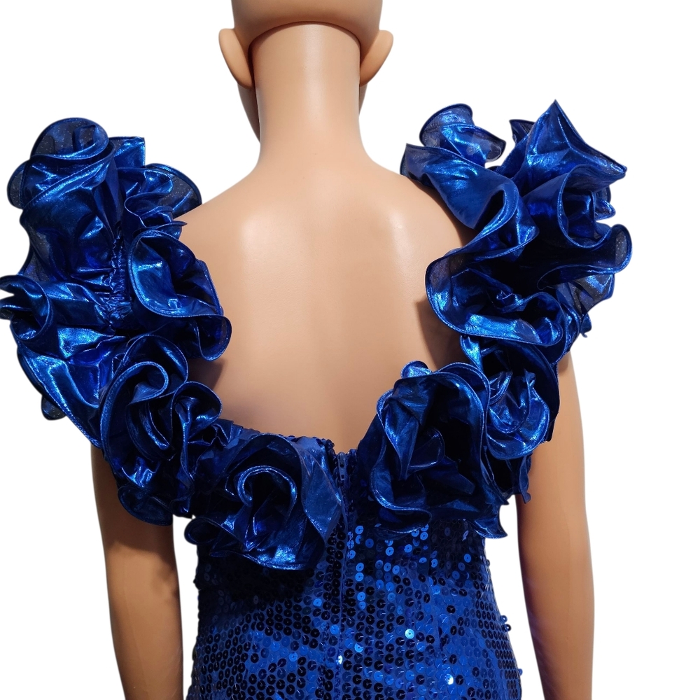 Vintage Alyce Designs Sequin Evening Gown Sz 8 - Picture 3 of 7
